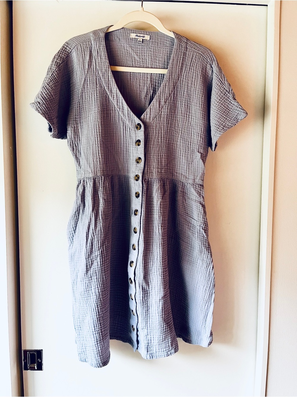 Madewell Lightspun Button Down Dress